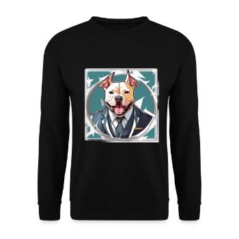 Pitbull Pitbull Chien Pitbull Vêtements Pitbulls - Sweat-shirt Unisexe - noir - Devant - Alina (178cm) & Michal (187cm)