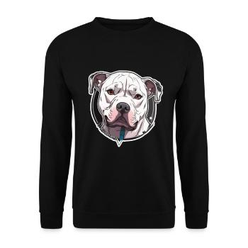 Pitbull Pitbull Chien Pitbull Vêtements Pitbulls - Sweat-shirt Unisexe - noir - Devant - Alina (178cm) & Michal (187cm)