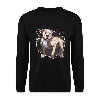 Pitbull Pitbull Chien Pitbull Vêtements Pitbulls - Sweat-shirt Unisexe - noir - Devant - Alina (178cm) & Michal (187cm)