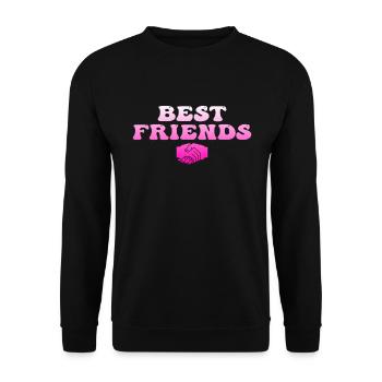 Meilleurs ami - Sweat-shirt Unisexe - noir - Devant - Alina (178cm) & Michal (187cm)