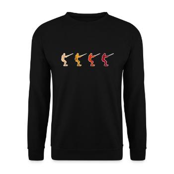 Kite Surfing Retro - Unisex Sweatshirt - black - Front - Alina (178cm) & Michal (187cm)