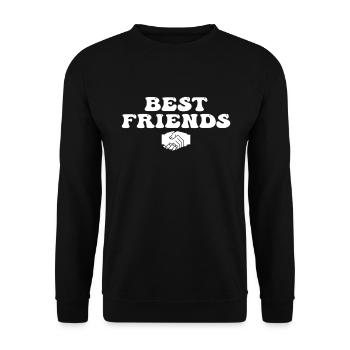 Beste Freunde - Unisex Pullover - Schwarz - Vorne - Alina (178cm) & Michal (187cm)