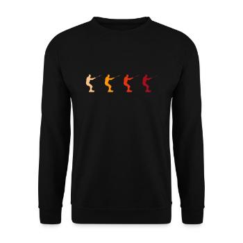 Kite Surf Retro - Unisex Sweatshirt - black - Front - Alina (178cm) & Michal (187cm)