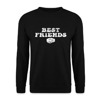 Beste Freunde - Unisex Pullover - Schwarz - Vorne - Alina (178cm) & Michal (187cm)