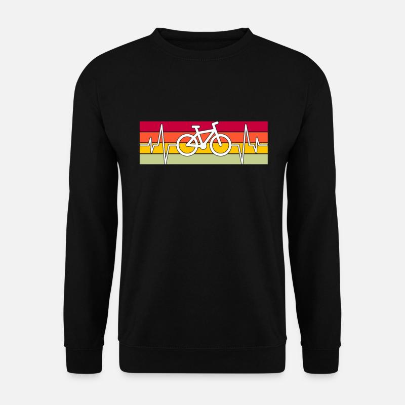 Fahrrad Herzschlag Retro - Unisex Pullover - Schwarz