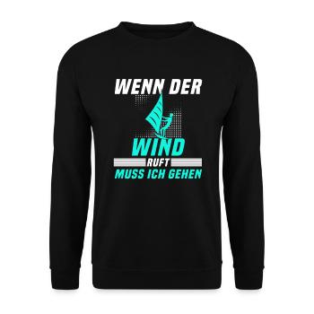 Kite surfen Spruch - Unisex Pullover - Schwarz - Vorne - Alina (178cm) & Michal (187cm)