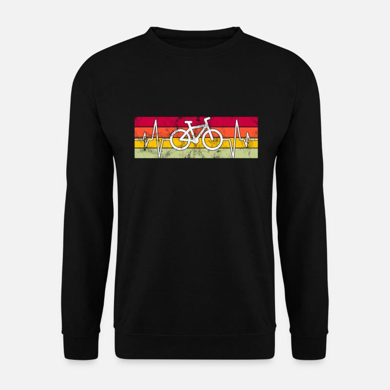 Vélo Retro Heartbeat - Sweat-shirt Unisexe - noir