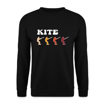 Kite Surfing Retro - Unisex Sweatshirt - black - Front - Alina (178cm) & Michal (187cm)