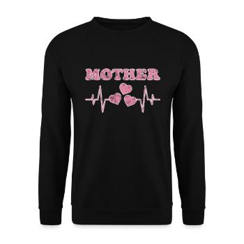 Les battements de cœur de la mère - Sweat-shirt Unisexe - noir - Devant - Alina (178cm) & Michal (187cm)