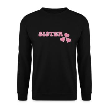 Sister - Unisex Sweatshirt - black - Front - Alina (178cm) & Michal (187cm)