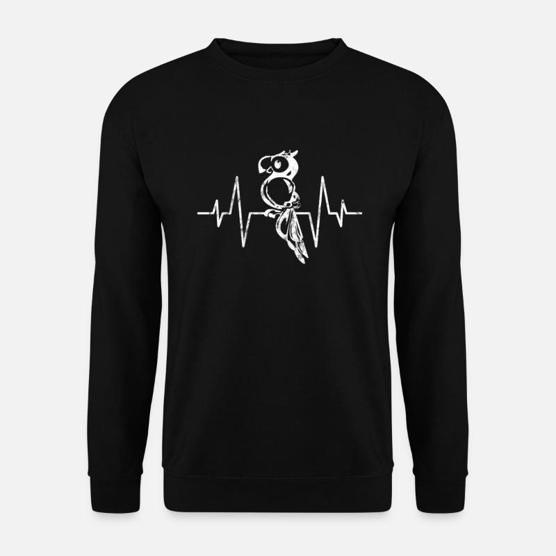 Parrots heartbeat - Unisex Sweatshirt - black