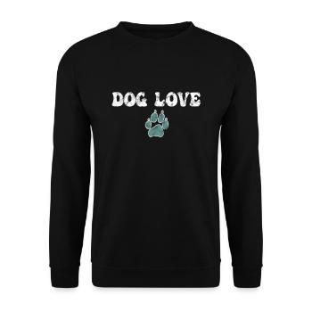 Hundeliebe dog love - Unisex Pullover - Schwarz - Vorne - Alina (178cm) & Michal (187cm)