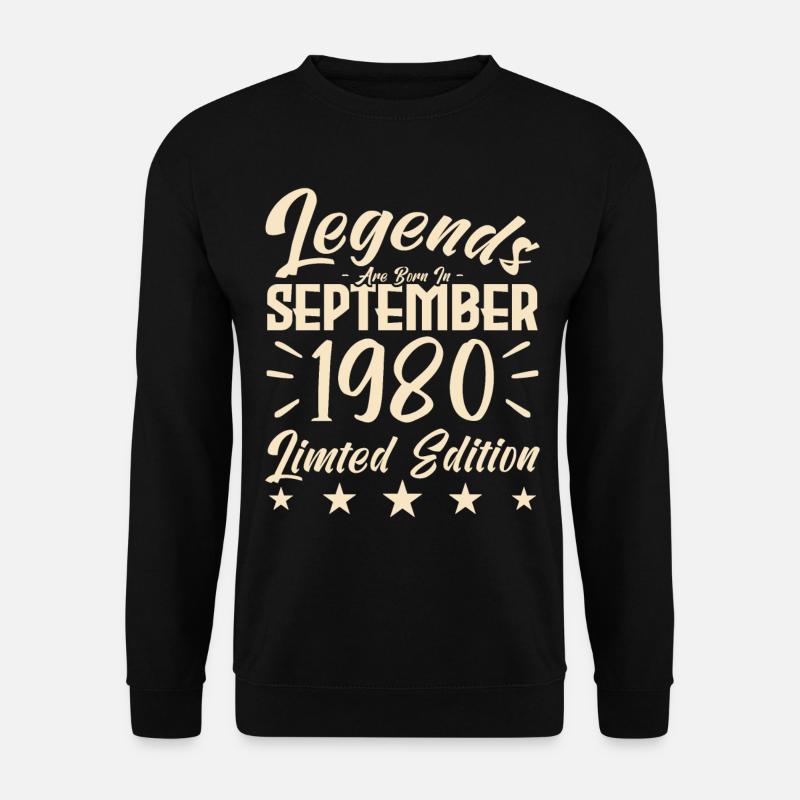1980 birth. Gift from September. - Unisex Sweatshirt - black