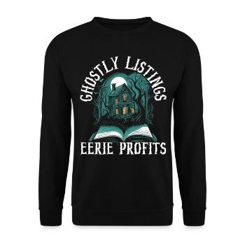 Spooky listings scary profits brokers - Unisex Sweatshirt - black - Front - Alina (178cm) & Michal (187cm)