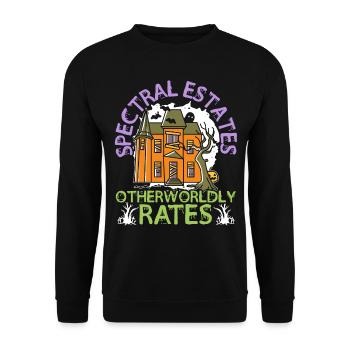 Successions spectrales Tarifs d’un autre monde Halloween - Sweat-shirt Unisexe - noir - Devant - Alina (178cm) & Michal (187cm)