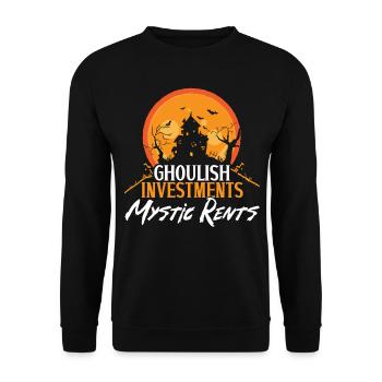 Investissements macabres Mystic Rents Halloween - Sweat-shirt Unisexe - noir - Devant - Alina (178cm) & Michal (187cm)
