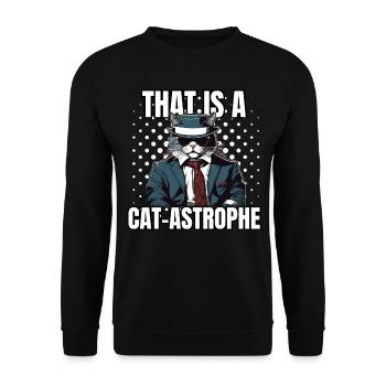 Chemise Chat Chat Cadeau Idée Mastic - Sweat-shirt Unisexe - noir - Devant - Alina (178cm) & Michal (187cm)