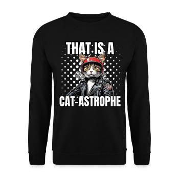 Chemise Chat Chat Cadeau Idée Mastic - Sweat-shirt Unisexe - noir - Devant - Alina (178cm) & Michal (187cm)