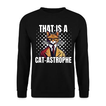 Cat Shirt Cat Gift Idea Putty - Unisex Sweatshirt - black - Front - Alina (178cm) & Michal (187cm)