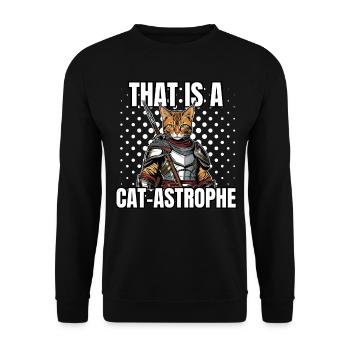 Chemise Chat Chat Cadeau Idée Mastic - Sweat-shirt Unisexe - noir - Devant - Alina (178cm) & Michal (187cm)