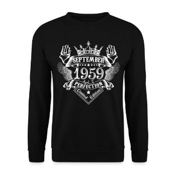 September 1959 | September 1959 anniversary 1959 - Unisex Sweatshirt - black - Front - Alina (178cm) & Michal (187cm)