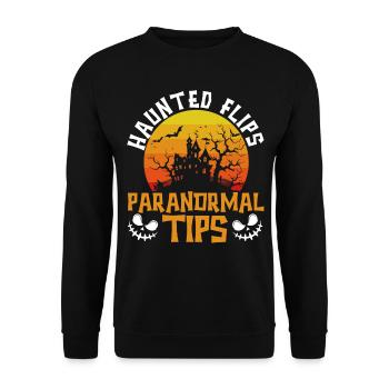 Haunted Flips Paranormal Tips Agent immobilier H - Sweat-shirt Unisexe - noir - Devant - Alina (178cm) & Michal (187cm)