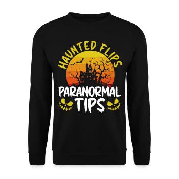Haunted Flips Paranormal Tips Agent immobilier H - Sweat-shirt Unisexe - noir - Devant - Alina (178cm) & Michal (187cm)