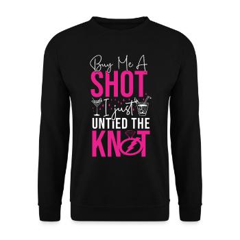 Happy Divorce Party Get Me A Shot - Unisex Sweatshirt - black - Front - Alina (178cm) & Michal (187cm)