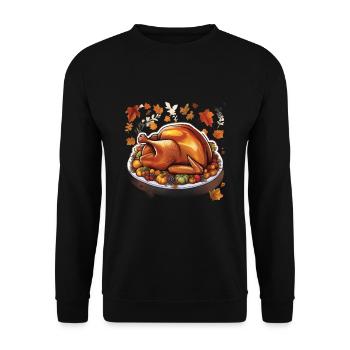 Thanksgiving - Unisex Sweatshirt - black - Front - Alina (178cm) & Michal (187cm)