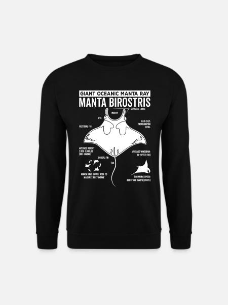 Mantarochen Anatomie Mantarochen Liebhaber - Unisex Pullover - Schwarz