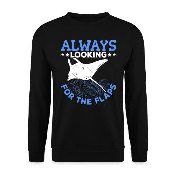 Raie Manta cherche rabats Raies Manta Amant Stingray - Sweat-shirt Unisexe - noir - Devant - Alina (178cm) & Michal (187cm)