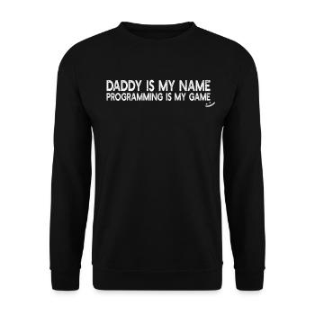 Programmeur informatique Papa est mon nom Programmation i - Sweat-shirt Unisexe - noir - Devant - Alina (178cm) & Michal (187cm)