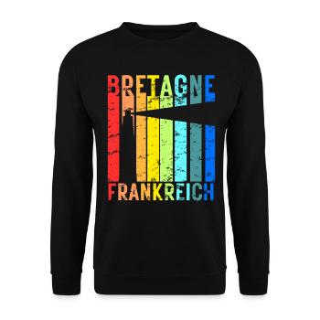 Bretagne Frankreich Urlaub Bretonen Idee - Unisex Pullover - Schwarz - Vorne - Alina (178cm) & Michal (187cm)
