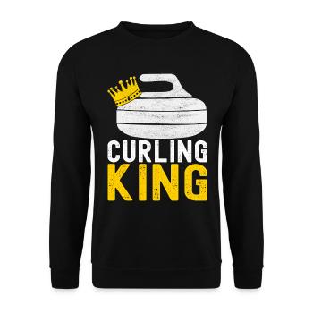 Curling Curling players - Unisex Sweatshirt - black - Front - Alina (178cm) & Michal (187cm)