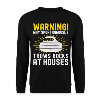 Curling Curling players - Unisex Sweatshirt - black - Front - Alina (178cm) & Michal (187cm)