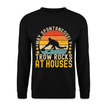 Curling Curling players - Unisex Sweatshirt - black - Front - Alina (178cm) & Michal (187cm)