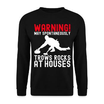 Curling Curling players - Unisex Sweatshirt - black - Front - Alina (178cm) & Michal (187cm)