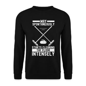 Curling Curling players - Unisex Sweatshirt - black - Front - Alina (178cm) & Michal (187cm)