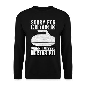 Curling Curling players - Unisex Sweatshirt - black - Front - Alina (178cm) & Michal (187cm)
