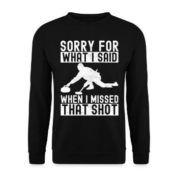 Curling Curling players - Unisex Sweatshirt - black - Front - Alina (178cm) & Michal (187cm)