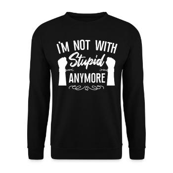 Happy Divorce Party I'm Not With - Unisex Sweatshirt - black - Front - Alina (178cm) & Michal (187cm)