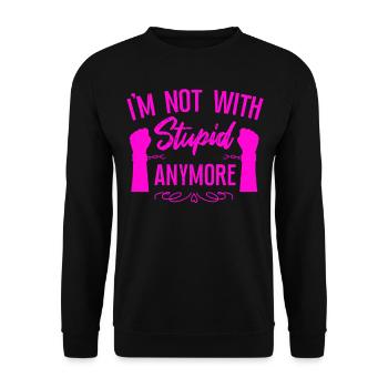 Happy Divorce Party I'm Not With - Unisex Sweatshirt - black - Front - Alina (178cm) & Michal (187cm)
