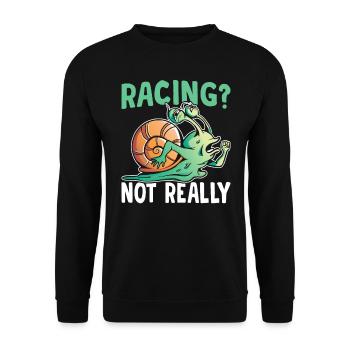Snail lovers run snail owners sluggish - Unisex Sweatshirt - black - Front - Alina (178cm) & Michal (187cm)