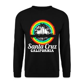 California Surfing Santa Cruz - Unisex Sweatshirt - black - Front - Alina (178cm) & Michal (187cm)