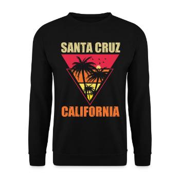 California Surfing Santa Cruz - Unisex Sweatshirt - black - Front - Alina (178cm) & Michal (187cm)