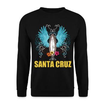 California Surfing Santa Cruz - Unisex Sweatshirt - black - Front - Alina (178cm) & Michal (187cm)
