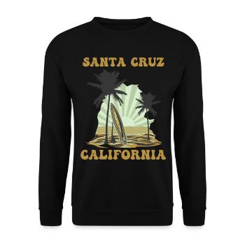 California Surfing Santa Cruz - Unisex Sweatshirt - black - Front - Alina (178cm) & Michal (187cm)