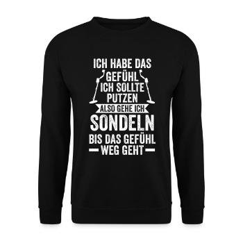 Sondler Sondeln Sondel Sondengänger - Unisex Pullover - Schwarz - Vorne - Alina (178cm) & Michal (187cm)