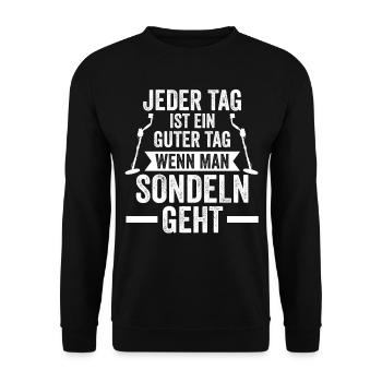Sondler Sondeln Sondel Sondengänger - Unisex Pullover - Schwarz - Vorne - Alina (178cm) & Michal (187cm)