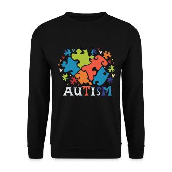 Autism - Unisex Sweatshirt - black - Front - Alina (178cm) & Michal (187cm)